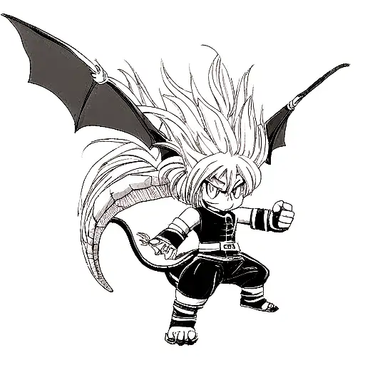 dragon black and white  tattoo design idea