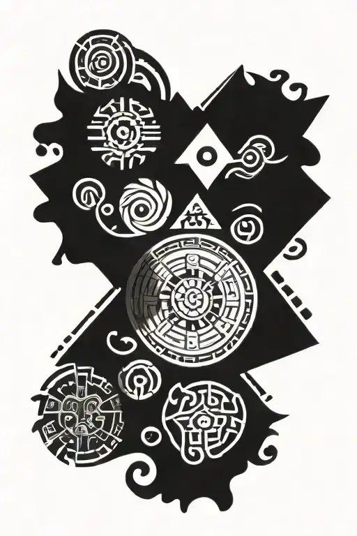 maya calendar tattoo design idea