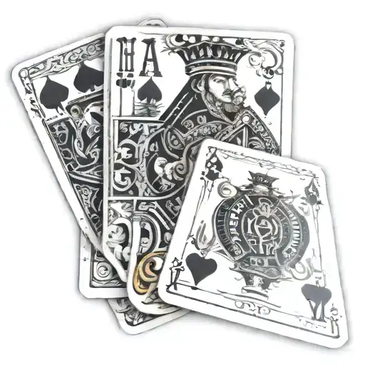 poker cards with 2 kings card and the Dallas cowboy logo tattoo design idea