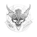 osiris y seth tattoo design idea