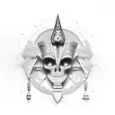 osiris y seth tattoo design idea