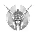 osiris y seth tattoo design idea