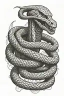 kobe Bryant black mamba snake wrapped tattoo design idea