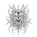 twisted thorn collar bone tattoo design idea