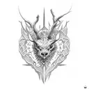 twisted thorn collar bone tattoo design idea