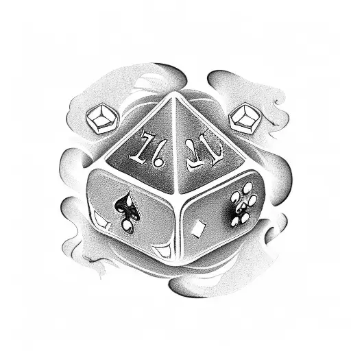 Blackjack, Slot, Dice Casino Theme tattoo design idea