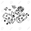 Blackjack, Slot, Dice Casino Theme tattoo design idea
