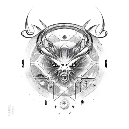 cancer zodiac sign mitológic creature tattoo design idea