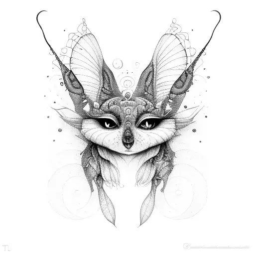 Libellule dans le style Tim Burton tattoo design idea