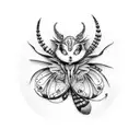 Libellule dans le style Tim Burton tattoo design idea