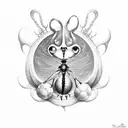 Libellule dans le style Tim Burton tattoo design idea