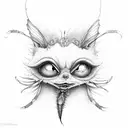 Libellule dans le style Tim Burton tattoo design idea