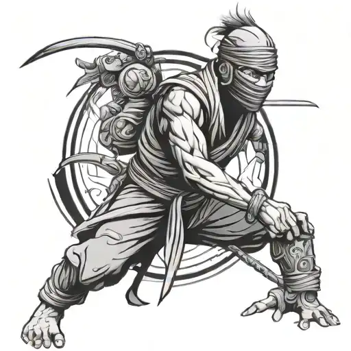 bad ninjas tattoo design idea