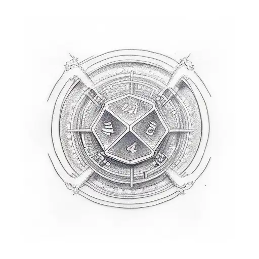 Dice rolling a melody tattoo design idea