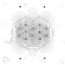 A circuit board design with a serotonin molecule as the centerpiece tattoo design idea