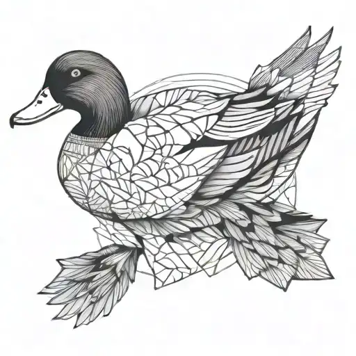 duck tattoo design idea