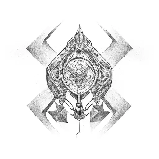 crossbow tattoo design idea