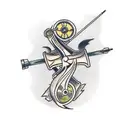 crossbow tattoo design idea