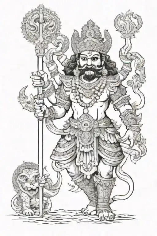 lord ravana tattoo design idea