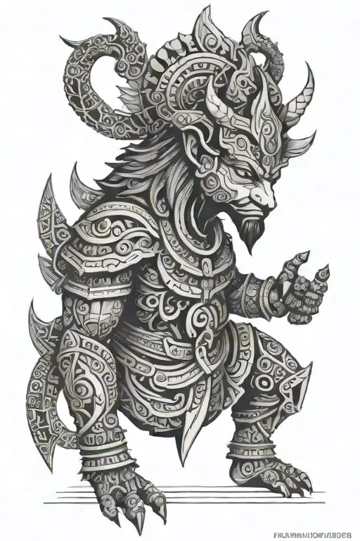 lord ravana tattoo design idea