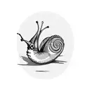 a snail eating an onion tattoo design idea