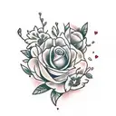Valentine's Day flash sheet tattoo design idea