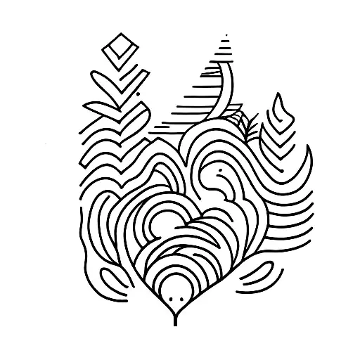 Minimalist "Forest" SemiPermanent Tattoos BlackInk AI