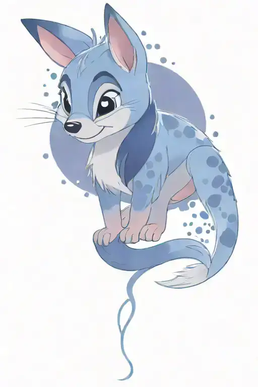 Bluey, Disney, Fox and the hound, lilo and stitch. tattoo design idea