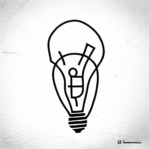 light bulb tattoo design idea