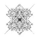 Galaxy with constellations forming the shape of a DNA double helix tattoo design idea