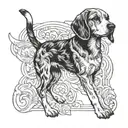 beagle tattoo design idea