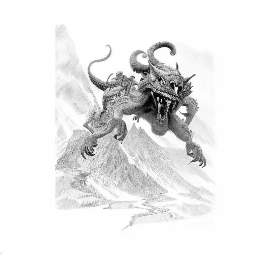 climbing out of hell tattoo design idea