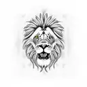 rasta lion tattoo design idea