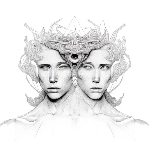 hermaphrodite  tattoo design idea