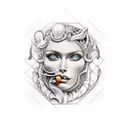 hermaphrodite  tattoo design idea