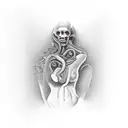 hermaphrodite  tattoo design idea