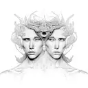 hermaphrodite  tattoo design idea