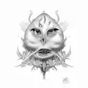 hermaphrodite  tattoo design idea