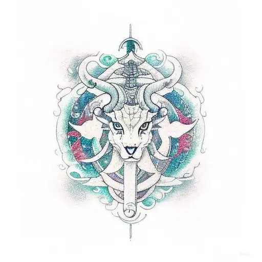 Unleash a captivating artwork that combines your Capricorn, Aquarius, and Scorpio signs. Embrace the celestial fusion tattoo design idea