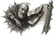 Biblical Scripture writing tattoo design idea