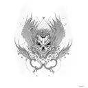 gothic wrist wrap fine lin no shadows tattoo design idea