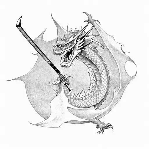 dragon, zoro katanas, calgary, phoenix, one piece tattoo design idea