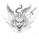 dragon, zoro katanas, calgary, phoenix, one piece tattoo design idea