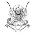 dragon, zoro katanas, calgary, phoenix, one piece tattoo design idea