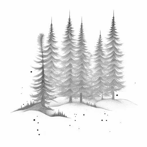 Pine Tree, husband, love  tattoo design idea