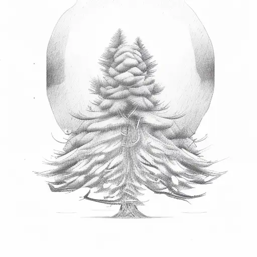 Pine Tree, husband, love  tattoo design idea