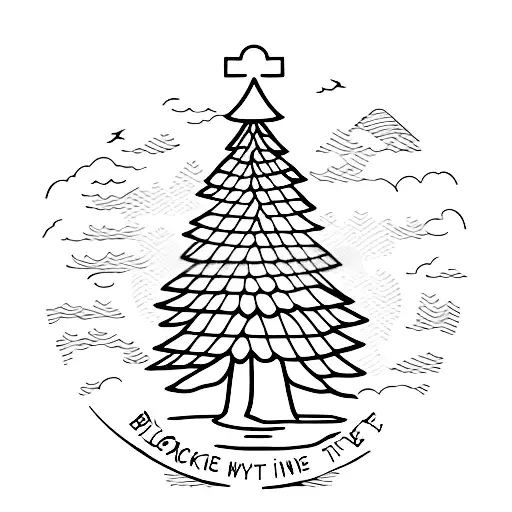 Pine Tree, husband, love, peace, safety, home tattoo design idea