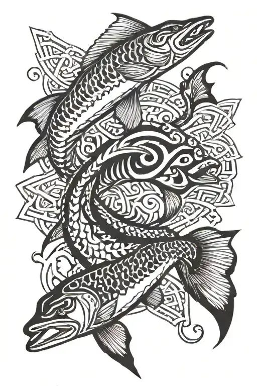 Northern Pike tattoo design idea