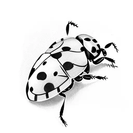 lady bug on vine tattoo design idea