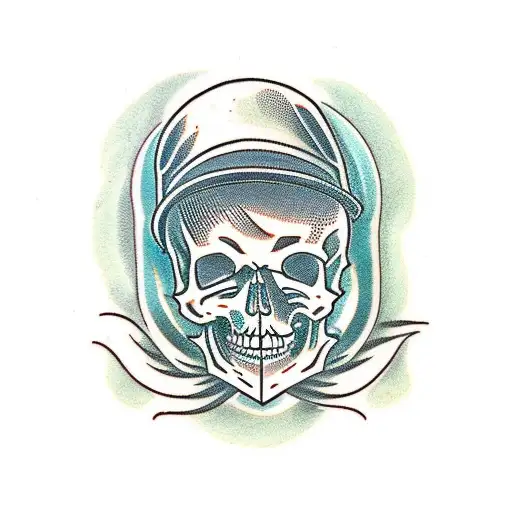 GOTHIC SKULL tattoo design idea